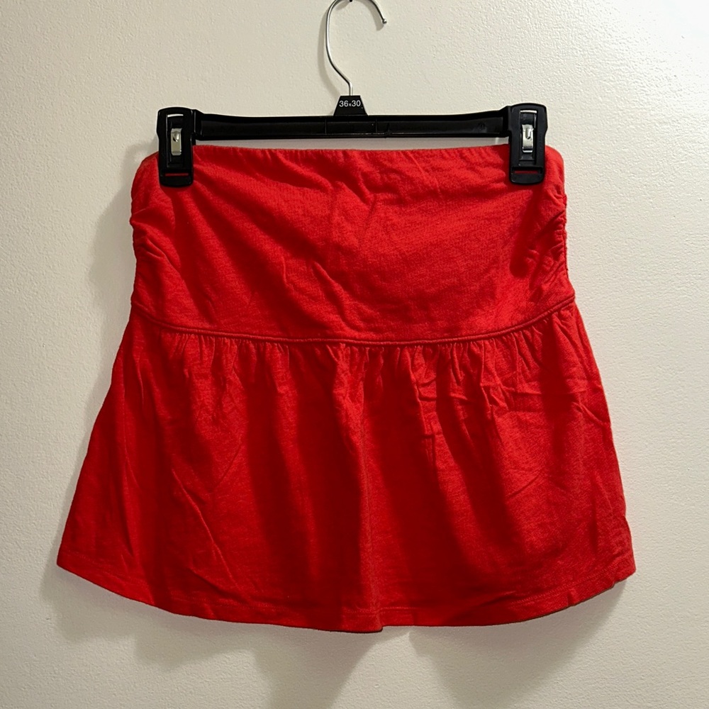 American Eagle Outfitters Red Crop Tube Top